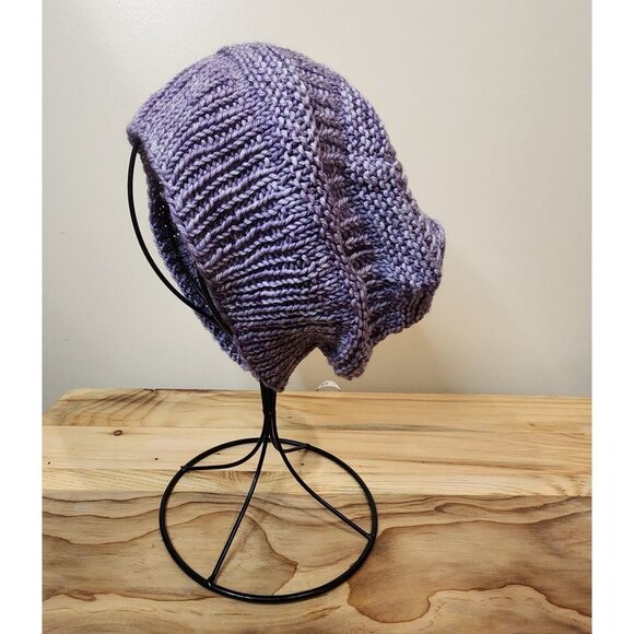 HANDMADE Rib Knit Purple Gradient Beanie Toboggan Cap Hat Unisex Women's Men's - Picture 3 of 10